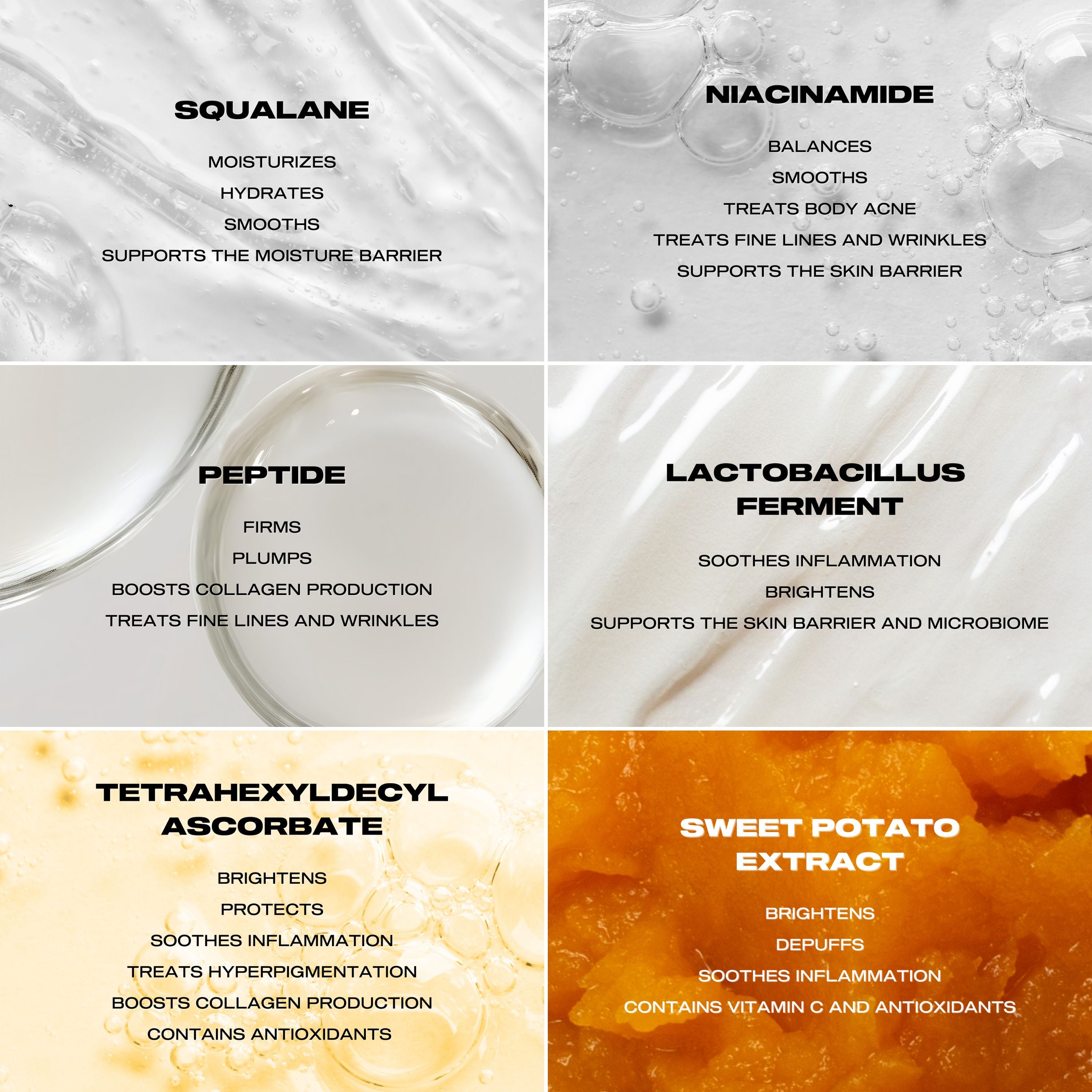 infographic image of ingredients in the Beauty Sleep Eye Cream